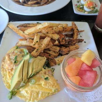 The Attic - Bayou omelette with Cajun fries - Breakfast & Brunch Near Me - Long Beach, California The Attic - Bayou omelette with Cajun fries - Breakfast & Brunch Near Me - Long Beach, California