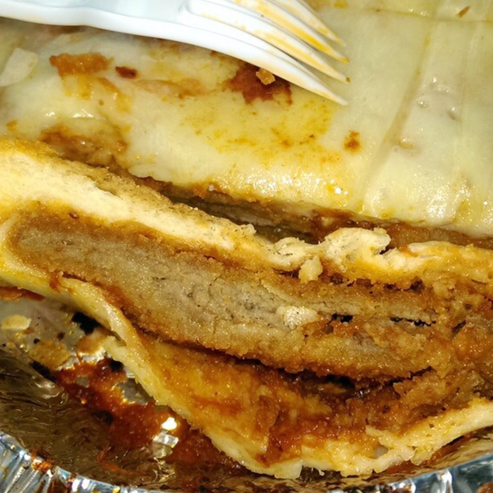 Casciani's Pizzeria - Up close of the breaded steak sandwich. - Pizza Near Me - Hodgkins, Illinois