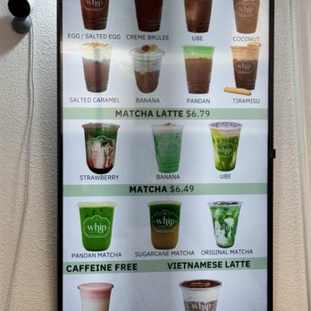 Whip X Banh Mi - Drink Menu - Vietnamese Near Me - Las Vegas, Nevada