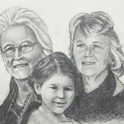Clownbank Studio - Three portraits o f the same person at different ages of their life.