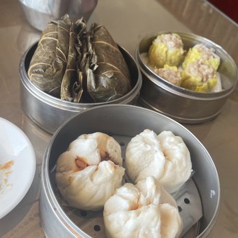 Chiang's Gourmet Restaurant - Sticky Rice in Lotus Leaf,  Pork Shui Mai with Shrimp, Steamed BBQ Pork Bun - Dim Sum Near Me - Seattle, Washington