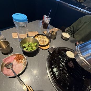 ChoSun Hwaro Korean BBQ - Pickled radish, cheese corn, salad - Barbeque Near Me - Fairfax, Virginia