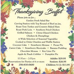 Hopper's Bar & Grill - Join us for our fabulous Thanksgiving Day Brunch. Taking reservations now for seatings at 10:30. 11:30, 12:30 and 1:30. Call at 256-830-0600