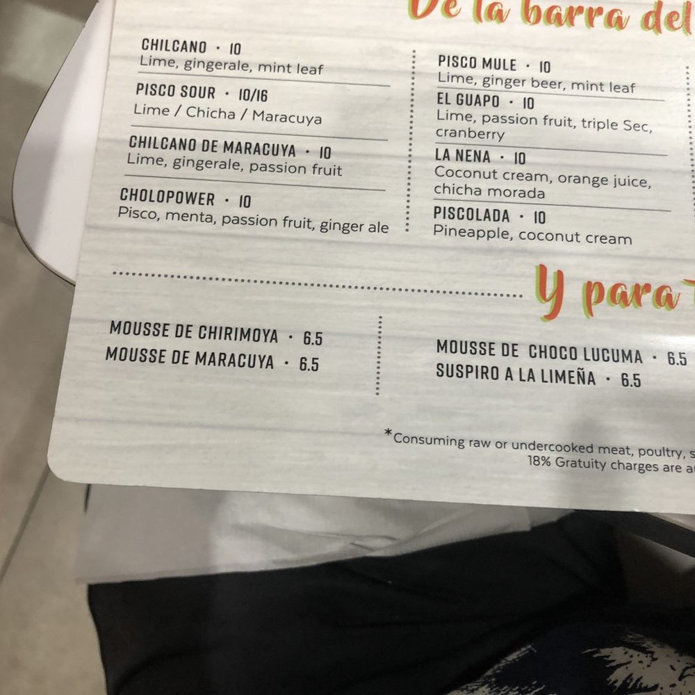 Aji Ceviche Bar - Menu - Peruvian Near Me - Orlando, Florida