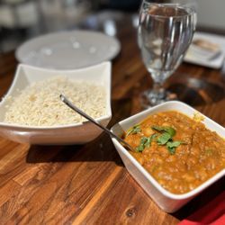 Salt and Pepper Indian Cuisine - Chana Masala includes white rice
