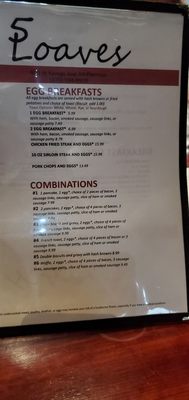 Menu photo 1 5 Loaves Country Kitchen McPherson, KS