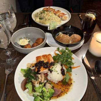 The Love - Salmon Ponzu & Shrimp & Scallop Spaghetti - New American Near Me - Philadelphia, Pennsylvania