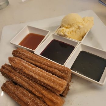 Grey Moss Inn Cocina Mexicana - Churros with ice cream - Mexican Near Me - Helotes, Texas