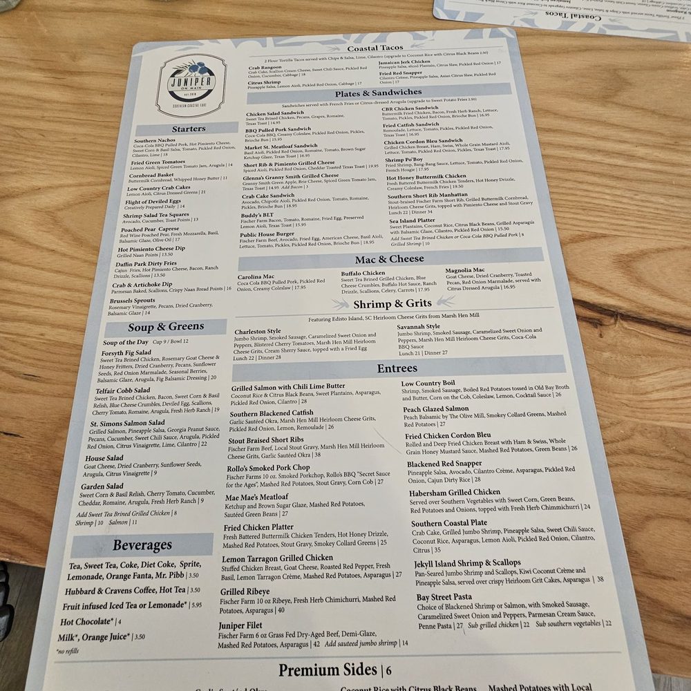 Juniper on Main - The menu - Southern Near Me - Carmel, Indiana Juniper on Main - The menu - Southern Near Me - Carmel, Indiana