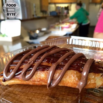 Broad Street Dough - Triangle filled with Bavarian Creme and drizzled with chocolate and Nutella - Donuts Near Me - Oakhurst, New Jersey