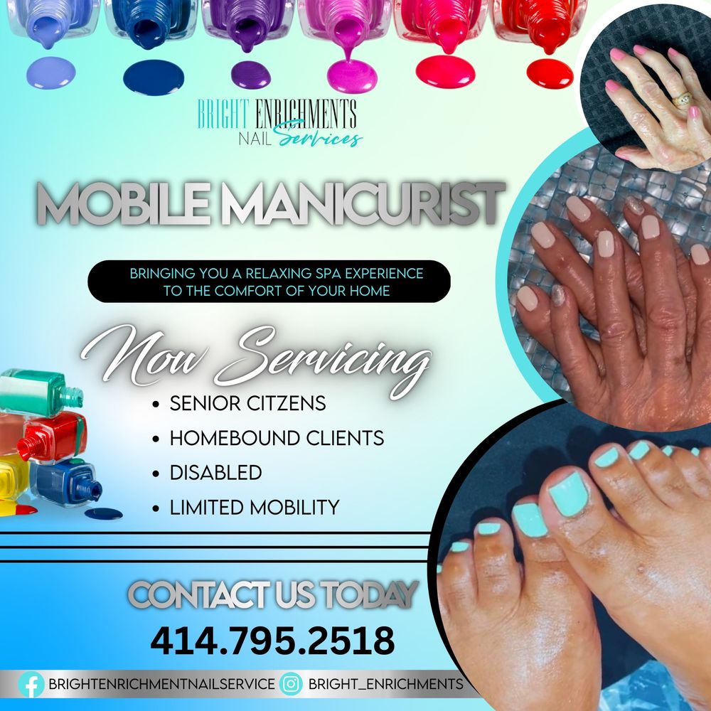 Bright Enrichment's Nail Services Logo