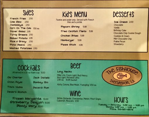 Menu photo 3 The Fish House Monroe, LA