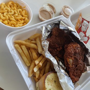 Legend Hot Chicken Stanton - 4. Two Thighs, Toast, and Fries Combo Mac and Cheese - Chicken Shop Near Me - Stanton, California