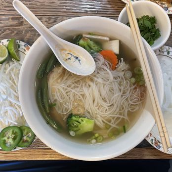 AJ Noodles - Chicken pho. Added veggies. - Vietnamese Near Me - Glendale, California