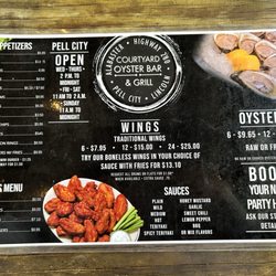 Courtyard Oyster Bar & Grill - Menu
