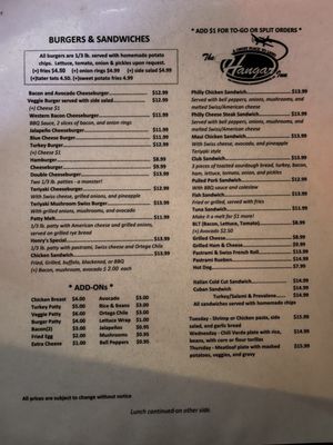 Menu photo 4 The Hangar Inn Manhattan Beach, CA Menu photo 4 The Hangar Inn Manhattan Beach, CA