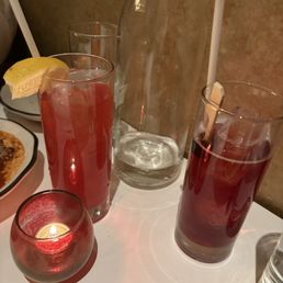 Drinks - cherry cream soda and pomegranate Drinks - cherry cream soda and pomegranate