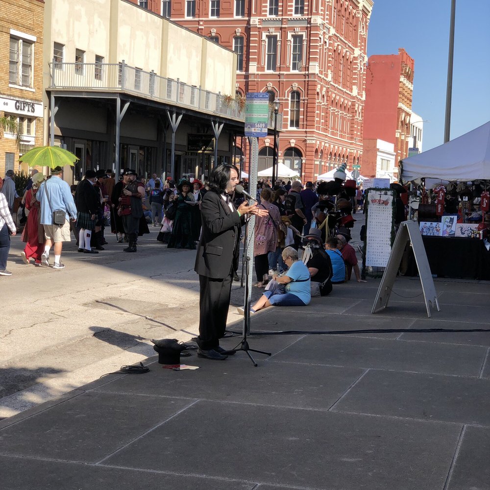 Dickens on the Strand - Edgar Allen Poe reading poetry. - Tours Near Me - Galveston, Texas