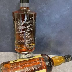 Desert Plume Calligraphy - Custom calligraphy engraved bottle for the perfect gift
