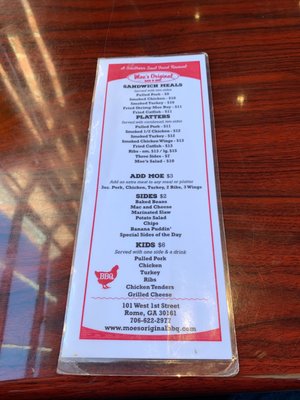 Menu photo 1 Moe's Original BBQ Rome, GA