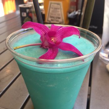 Lagoon Grill - Blue Dolphin: blue curaçao, pineapple, lime, and coconut - American Near Me - Waikoloa, Hawaii Lagoon Grill - Blue Dolphin: blue curaçao, pineapple, lime, and coconut - American Near Me - Waikoloa, Hawaii