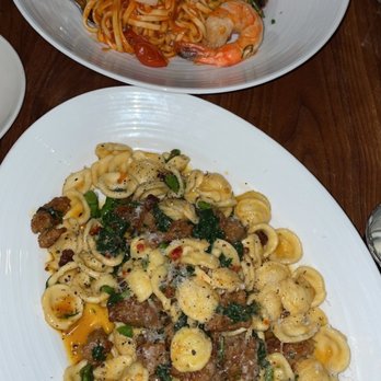 Il Postino - Orecchiette with Italian sausage and Rapini & Seafood linguine - Italian Near Me - Unionville, Ontario