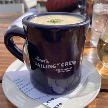 Sam's Anchor Cafe - Cup of clam chowder - Seafood Near Me - Tiburon, California Sam's Anchor Cafe - Cup of clam chowder - Seafood Near Me - Tiburon, California