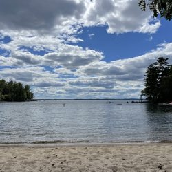Sebago Lake State Park - Group camping area beach at CIB Cove.