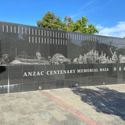 Anzac Centenary Memorial Walk - Wall along the walkway