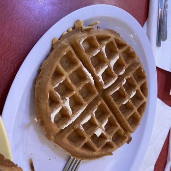 City Diner - a waffle on a plate with a fork - Breakfast & Brunch Near Me - Richmond, Virginia