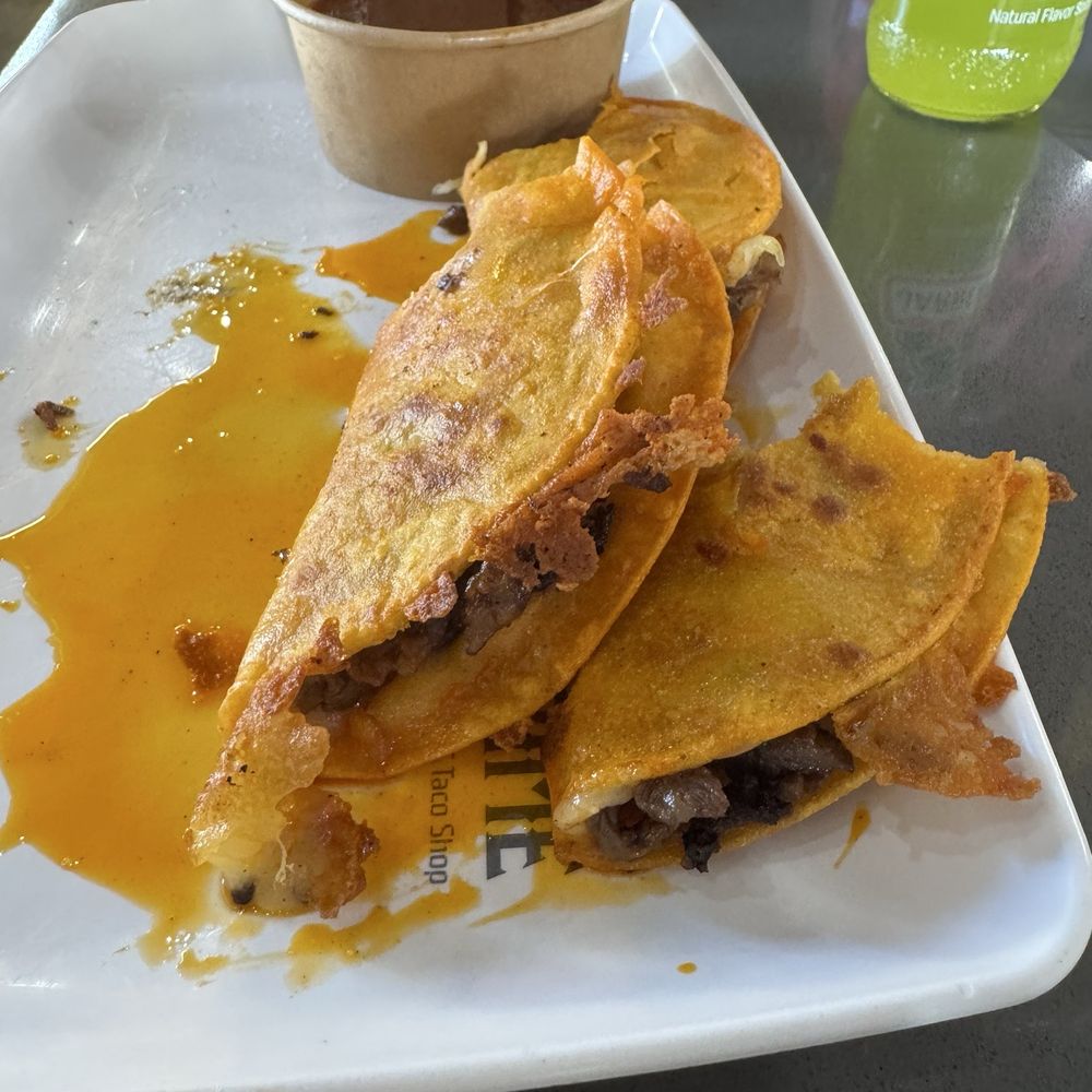 Quesatacos with carne asada and carnitas Quesatacos with carne asada and carnitas