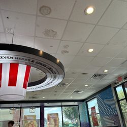 KFC - Moldy dining room tiles