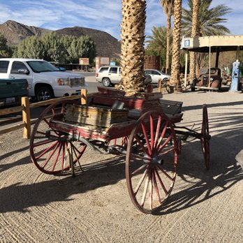 Crowbar Cafe - Historical decorations outside. - American Near Me - Shoshone, California