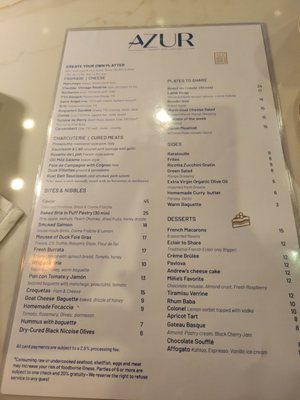 Menu photo 8 AZUR Charleston, SC
