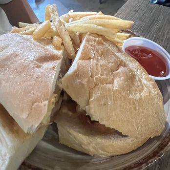 Republic Latin Fusion - Chicken sandwich with fries - Latin American Near Me - Brooklyn, New York Republic Latin Fusion - Chicken sandwich with fries - Latin American Near Me - Brooklyn, New York