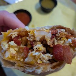 Bacon breakfast burrito