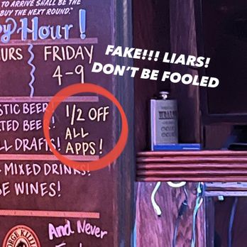 Brian Dempsey's - Lairs! Don't be fooled. False advertisement! "ALL"doesn't mean ALL! - Sports Bars Near Me - Bayside, New York