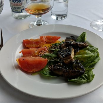 El Restaurante - The portabello salad was fantastic and the tomatoes prepared to perfection. $78 pesos - International Near Me - Ensenada, BCN