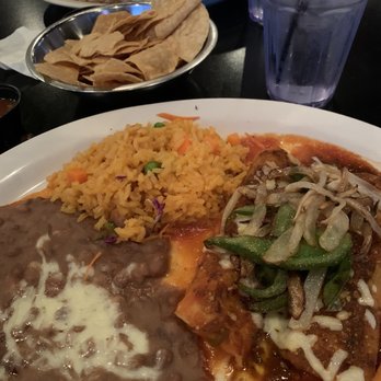 Frankies - Cheese enchiladas with ranchero sauce - Tex-Mex Near Me - Garland, Texas
