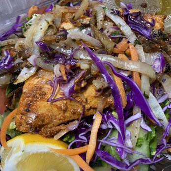 Aristo Cafe - Grilled Salmon Salad - Mediterranean Near Me - Torrance, California