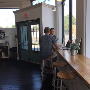 Bottoms Up Coffee - Front entrance and counter that looks out to West Broad - Coffee & Tea Near Me - Columbus, Ohio Bottoms Up Coffee - Front entrance and counter that looks out to West Broad - Coffee & Tea Near Me - Columbus, Ohio