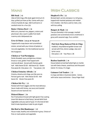 Menu photo 5 The Craic Clover Parry Sound, ON