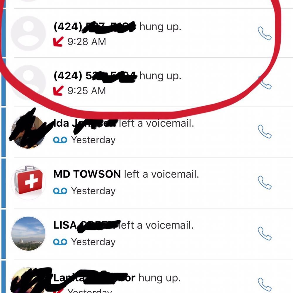 Surf City Termite & Pest Control - further details from my voicemail service, showing that he elected to hang up rather than leave a message. - Pest Control Near Me - Lynwood, California Surf City Termite & Pest Control - further details from my voicemail service, showing that he elected to hang up rather than leave a message. - Pest Control Near Me - Lynwood, California