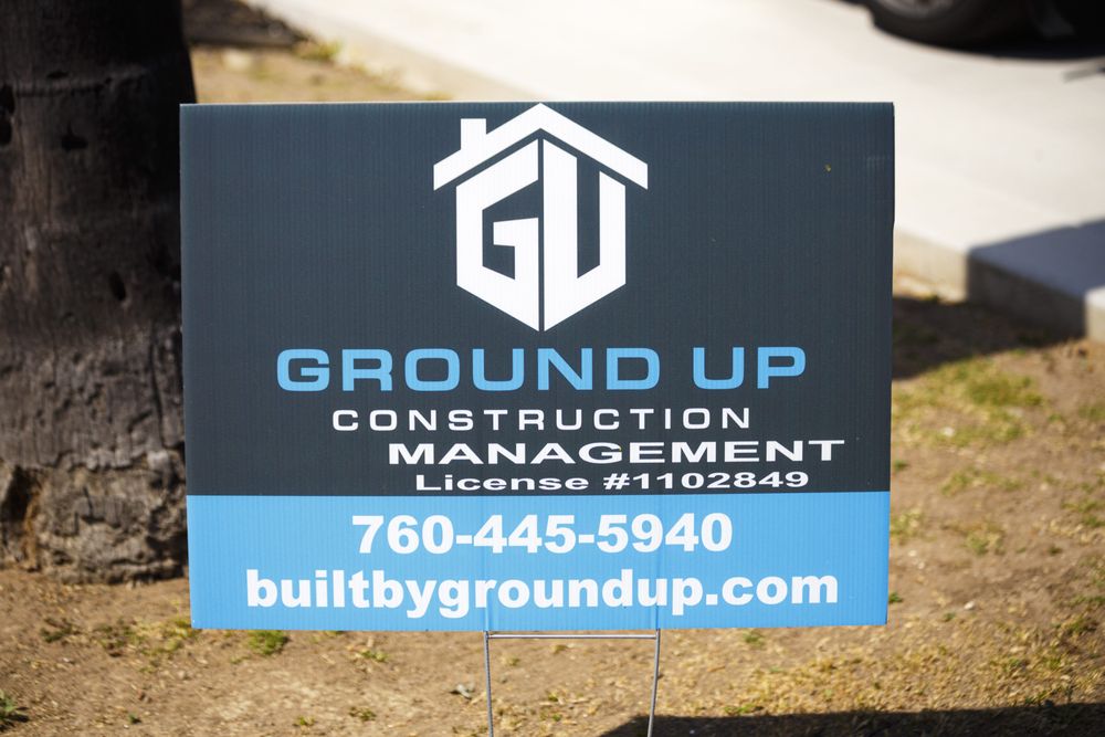 Slide of Ground Up Construction Management