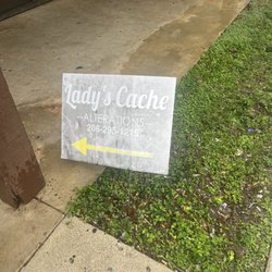 Lady's Cache Alterations, Boutique & Dry Cleaning - Outside sign.
