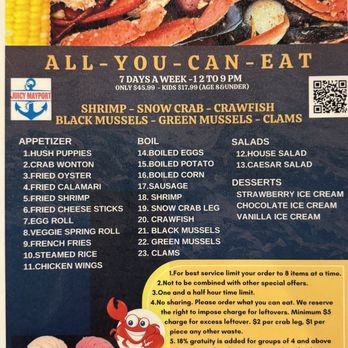 The Juicy Seafood Mayport - AYCE menu - Seafood Near Me - Atlantic Beach, Florida The Juicy Seafood Mayport - AYCE menu - Seafood Near Me - Atlantic Beach, Florida