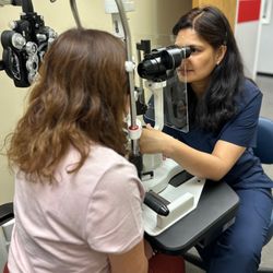 iSight Care Inc - Detailed eye examination during consultation