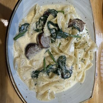 Pinocchios - Creamy sausage & spinach farfalle - Pasta Shops Near Me - Natchitoches, Louisiana
