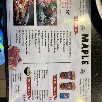 Maple Korean BBQ - Barbeque Near Me - Oklahoma City, Oklahoma