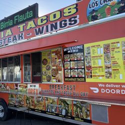 Angel’s - Food truck in the parking lot.